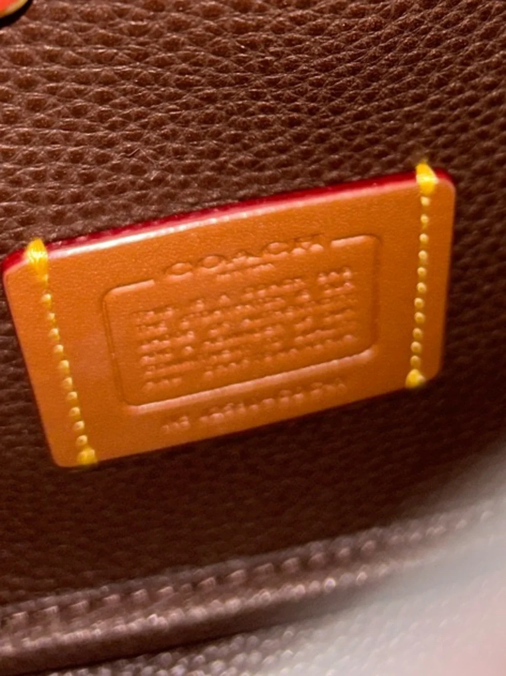 Coach Brown Suede Crossbody with Tan Shearling Trim